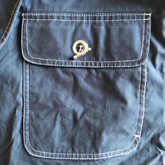 Larry Lavine Rain Coat Navy Blue Size Large - Picture 7 of 8